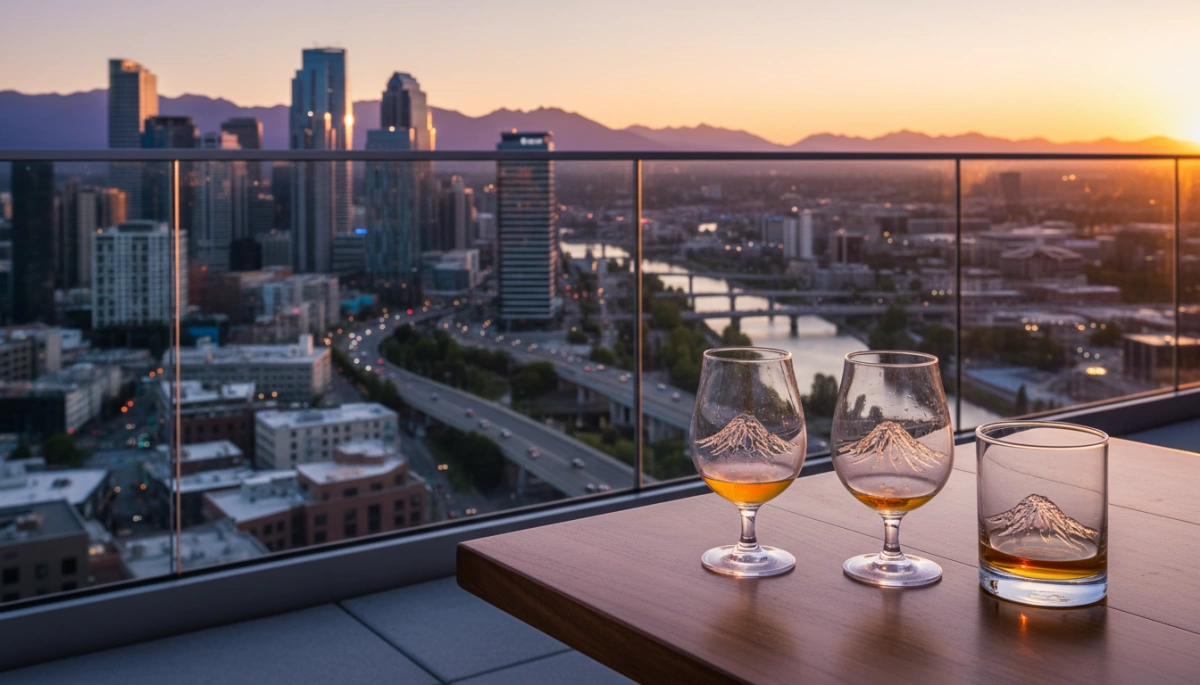 north drinkware mountain-themed glassware